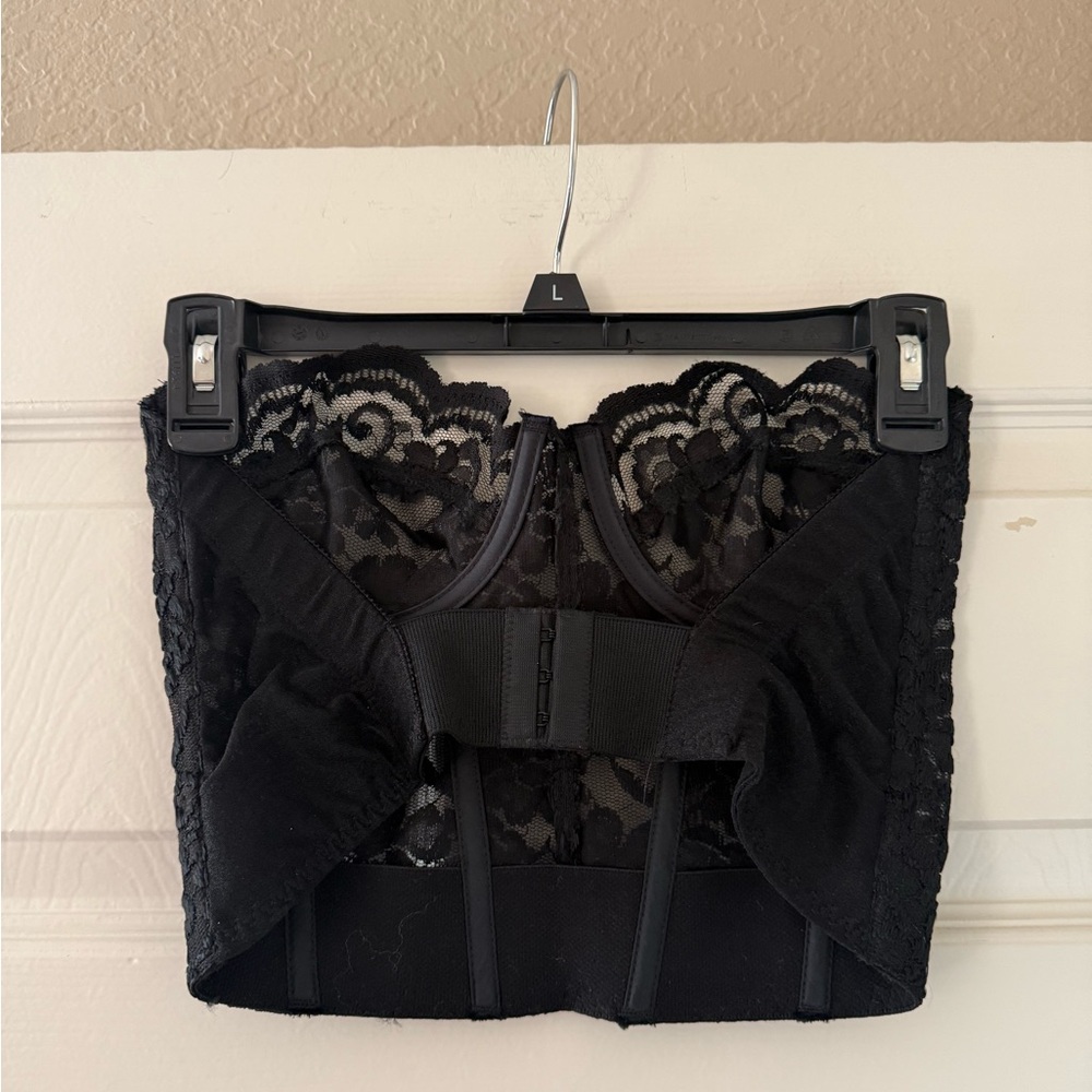 Vintage Victoria’s Secret Gold Label Black Lace Bustier - Picture 2 of 7